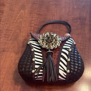 Elegant Brown and Black Handbag